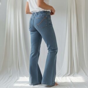 VTG Sears Womens 12 Regular Perma Prest Light Blue Denim Jeans 24x25" 1970s USA